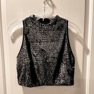 Sequin Crop Top